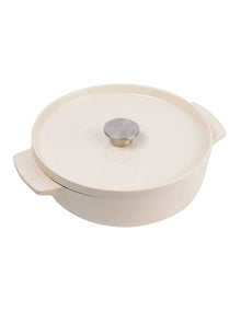 Covered Shallow Casserole 26cm 2,2L in Cream