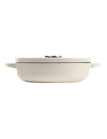 Covered Shallow Casserole 26cm 2,2L in Cream