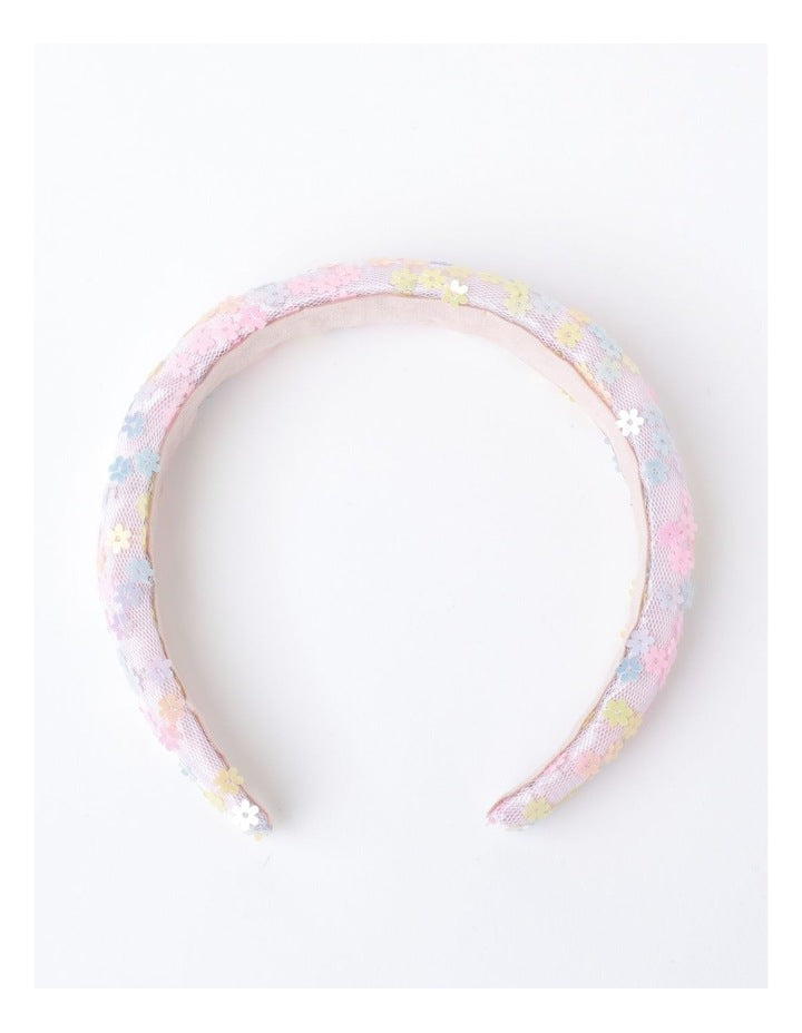 Rainbow Sequin Headband in Multi