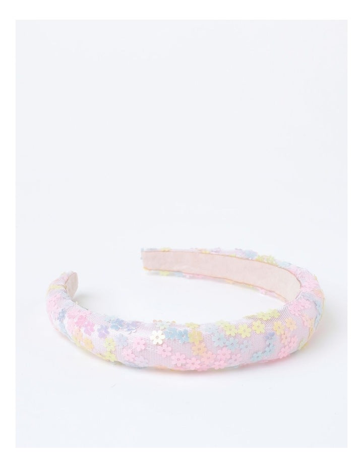 Rainbow Sequin Headband in Multi