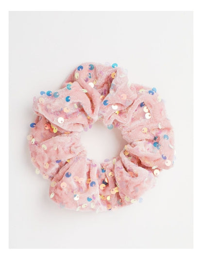 2 Pack Metallic Sequin Scrunchies in Multi