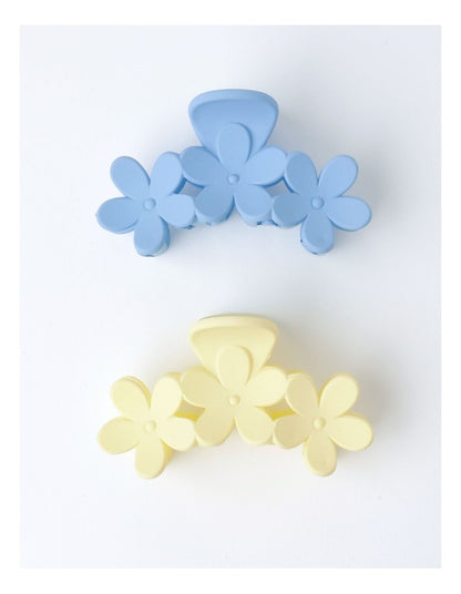 Flower Claw Clips 2 Pack in Multi