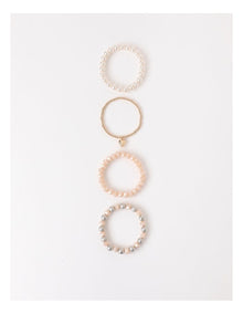 Pearl Beaded Braceletes in Gold