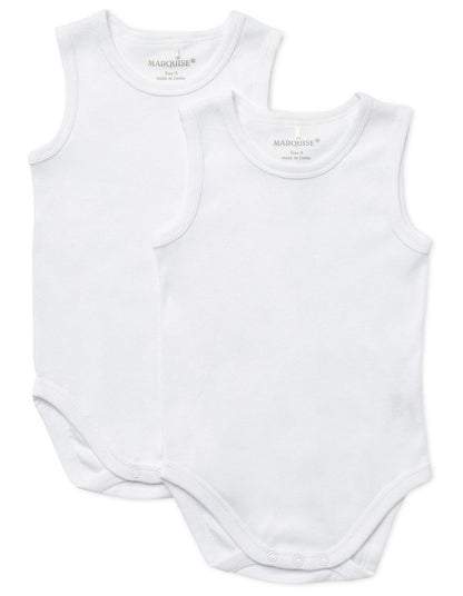 Sleeveless Bodysuit 2 Pack in White