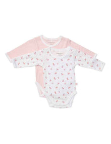 Long Sleeve Bodysuit 2 Pack in Pink