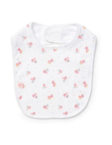 Bib 2 Pack in White/Pink Stripe
