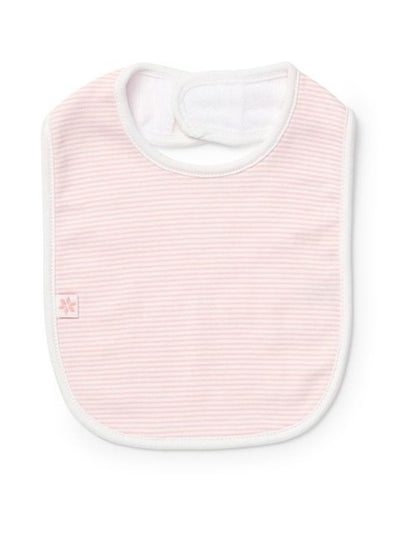 Bib 2 Pack in White/Pink Stripe