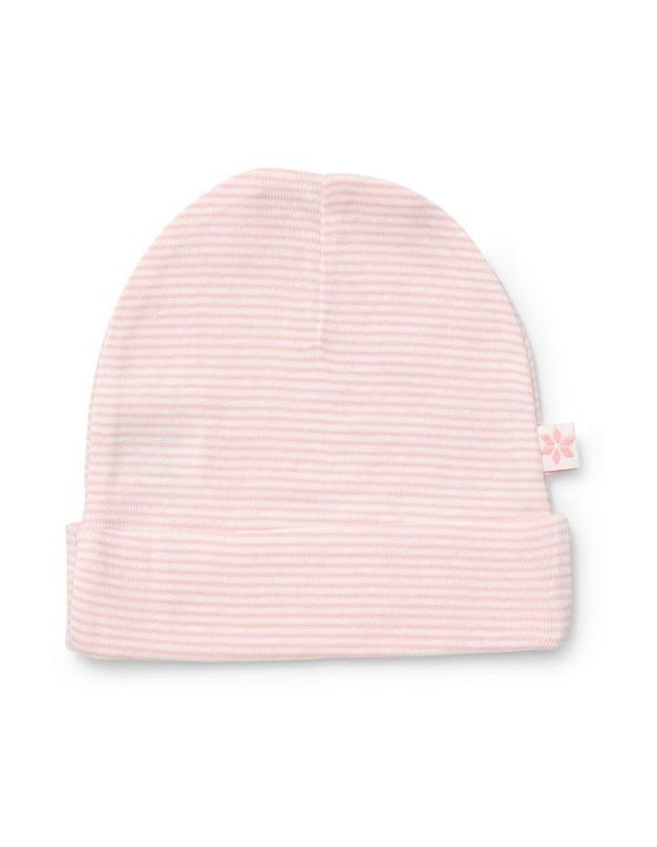 Beanie 2 Pack in White/Pink Stripe