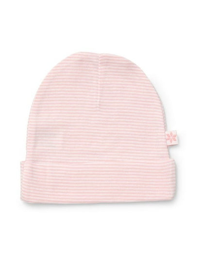 Beanie 2 Pack in White/Pink Stripe