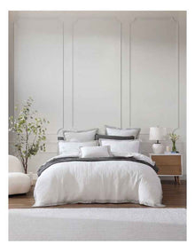 Felix Quilt Cover Set in Charcoal