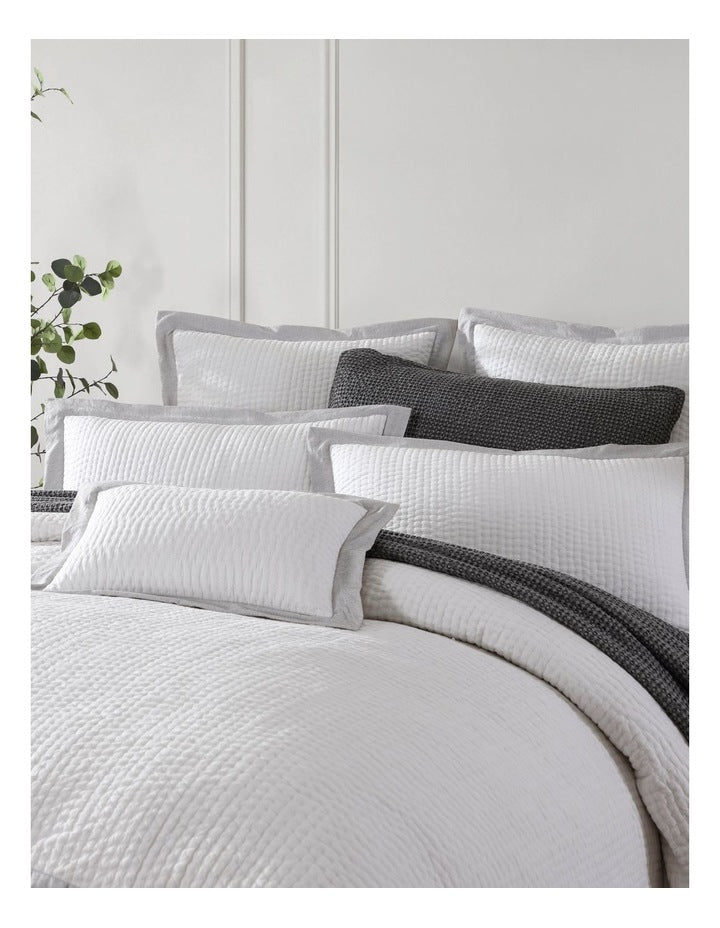 Felix Quilt Cover Set in Charcoal