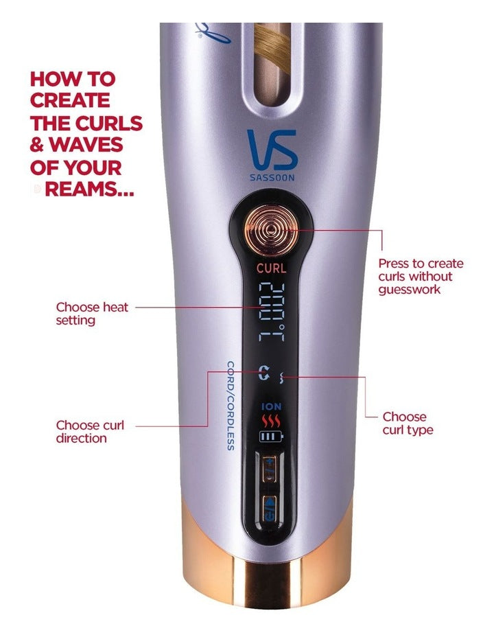Unbound Cord and Cordless Curler VSC580A