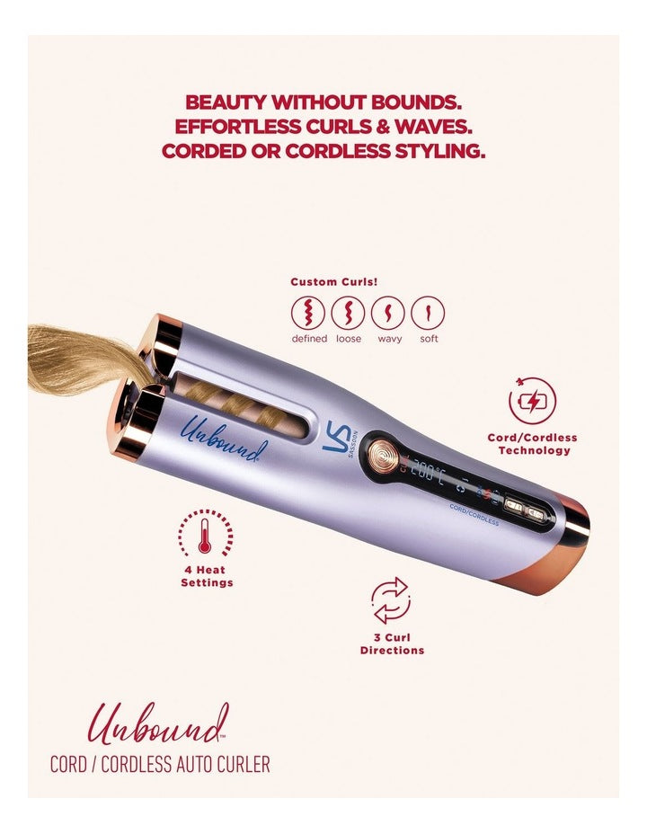 Unbound Cord and Cordless Curler VSC580A