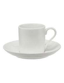 White Basics Straight Demi Cup & Saucer 100ml