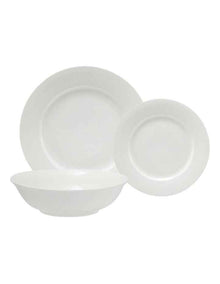 White Basics European Rim Dinner Set 12 Piece Gift Boxed