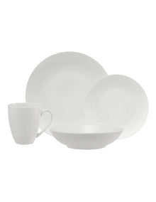 White Basics Fitzrovia Coupe Dinner Set 16 Piece Gift Boxed