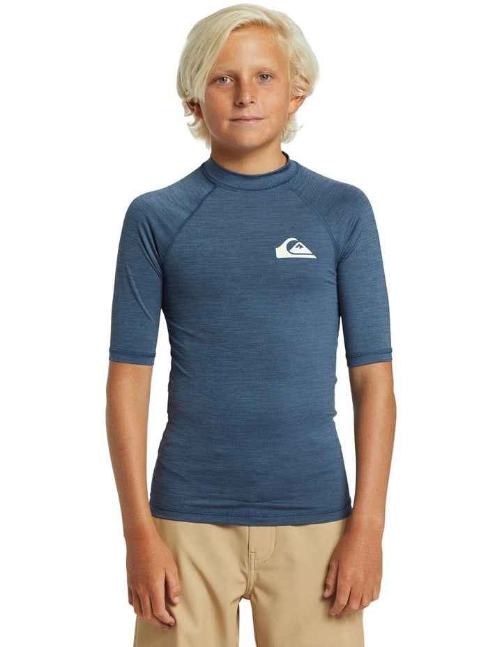 Everyday UPF50 Short Sleeve Youth Surf Tee in Vintage Indigo Heath