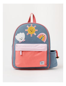Chambray Boucle Character Backpack in Denim
