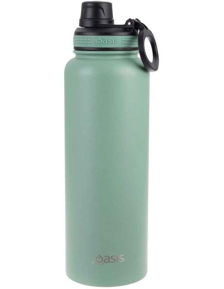 Double Wall Insulated Challenger Sports Bottle 1.1L in Sage Green
