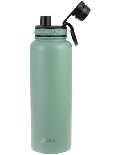 Double Wall Insulated Challenger Sports Bottle 1.1L in Sage Green