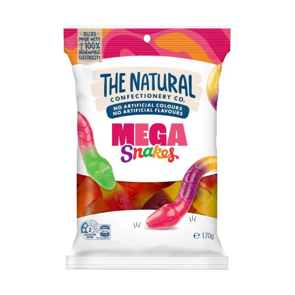 THE NATURAL CONFECTIONERY CO MEGA SNAKES