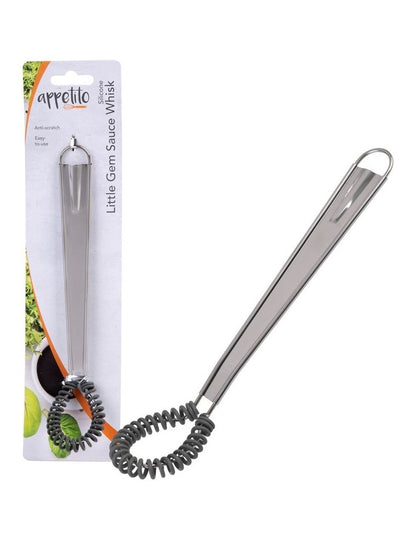 Silicone Little Gem Sauce Whisk in Charcoal Grey