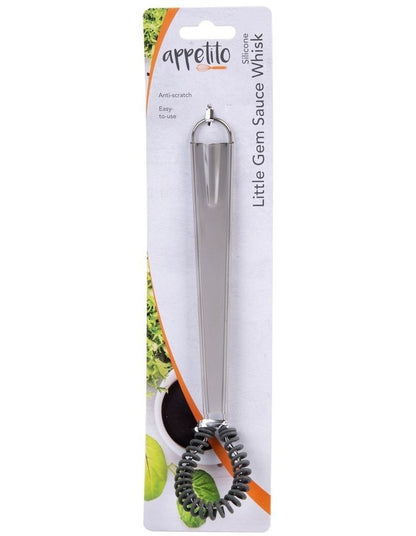 Silicone Little Gem Sauce Whisk in Charcoal Grey