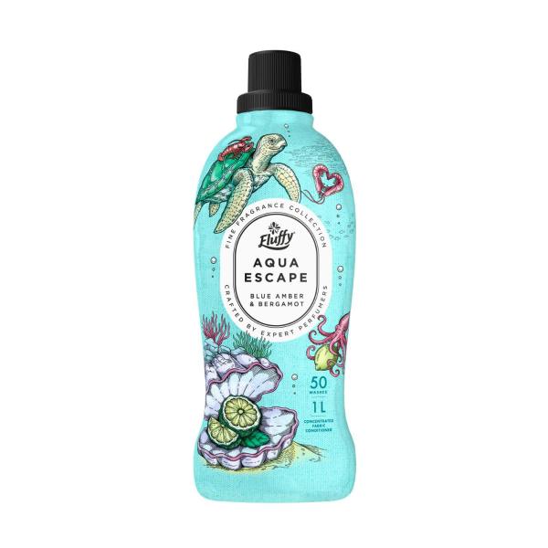 FLUFFY FABRIC SOFTENER CONCENTRATE BLUE AMBER 1 LITRE