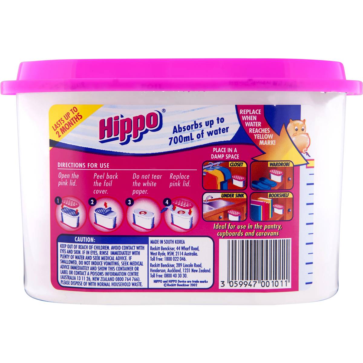 Hippo Closet Dehumidifier Container Small Spaces 300g