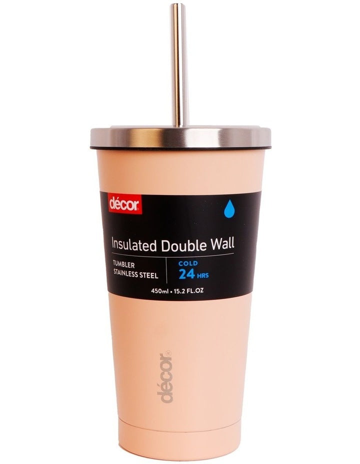Double Wall Stainless Steel Tumbler 450ml in Assorted