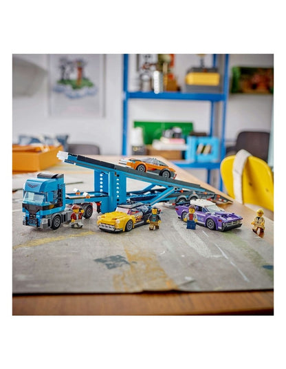 City Car Transporter Truck with Sports Cars 60408
