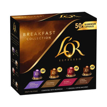 L'OR BREAKFAST COLLECTION COFFEE CAPSULES NESPRESSO* COMPATIBLE 50 PACK