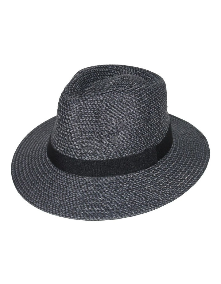 Carolina Fedora in Black/Grey