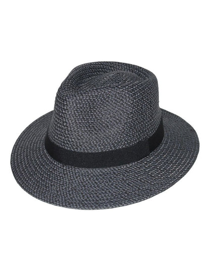 Carolina Fedora in Black/Grey
