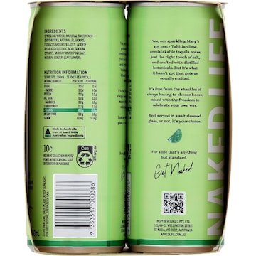 Naked Life Non Alcoholic Margarita 250mL x 4 pack