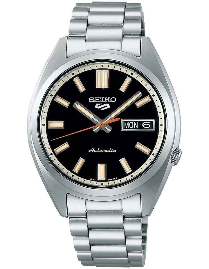 SRPK89K 5 Sports Stainless Steel Watch in Silver & Black