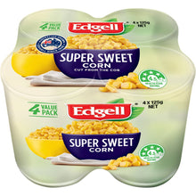 Edgell Australian Super Sweet Corn Kernels Multipack Snacks 125g x 4 Pack