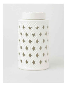 Marcella Ginger Canister 26cm in White