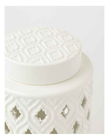 Marcella Ginger Canister 26cm in White