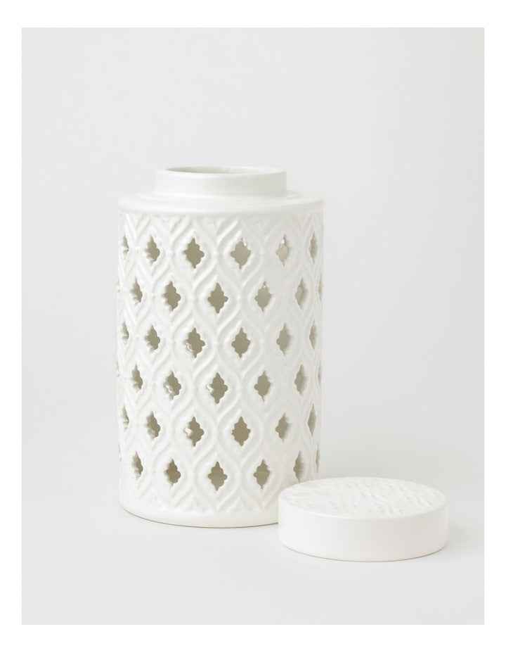 Marcella Ginger Canister 26cm in White