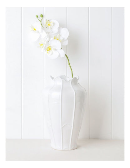 Forde Ceramic Vase 30cm in White