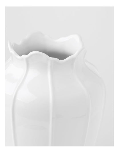 Forde Ceramic Vase 30cm in White