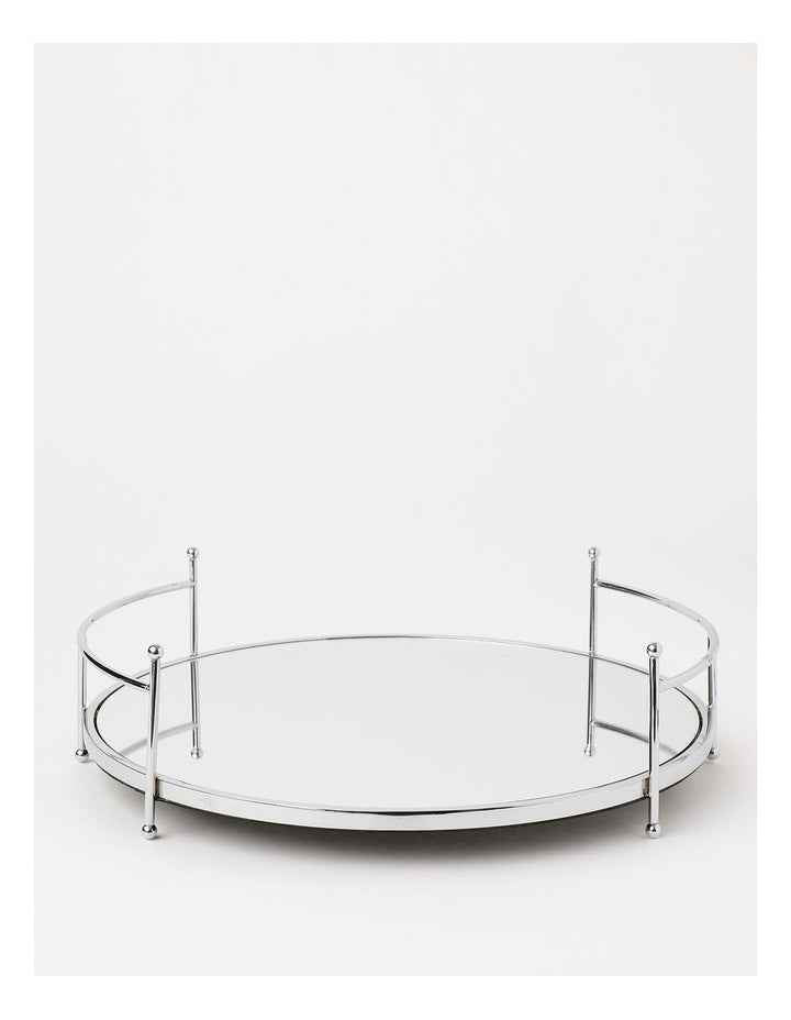 Roman Mirrored Tray 36cm in Silver