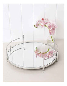 Roman Mirrored Tray 36cm in Silver