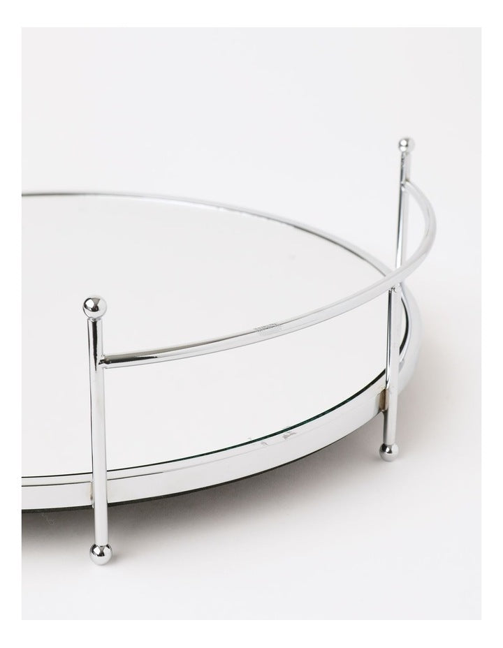 Roman Mirrored Tray 36cm in Silver