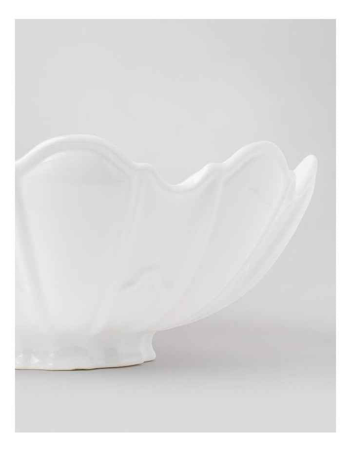 Forde Ceramic Petal Bowl in White 34cm