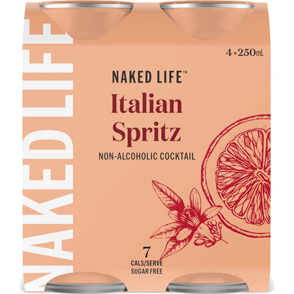 Naked Life Non Alcoholic Italian Spritz 250ml x4 Pack
