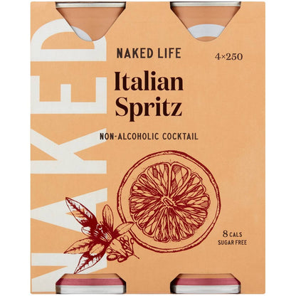 Naked Life Non Alcoholic Italian Spritz 250ml x4 Pack