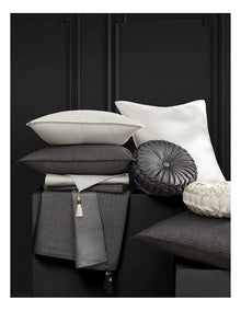 Octavia European Pillowcase in Granite