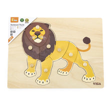 Viga Toys Montessori Wooden Lion Knob Puzzle 8pcs Developmental Toys Baby Toys 18m+